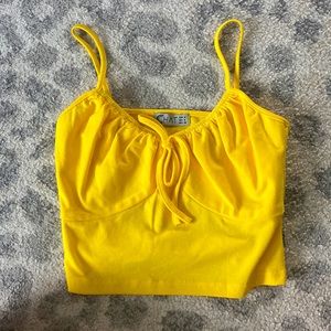 Vibrant yellow tank